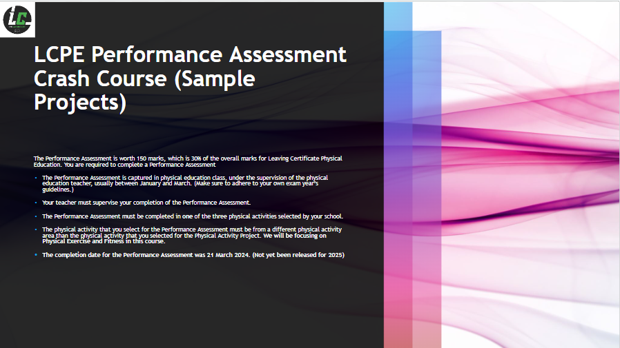 LCPE Performance Assessment Guide (Sample Projects)