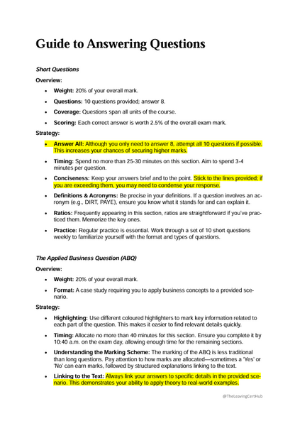 Business - Complete Leaving Cert Guide